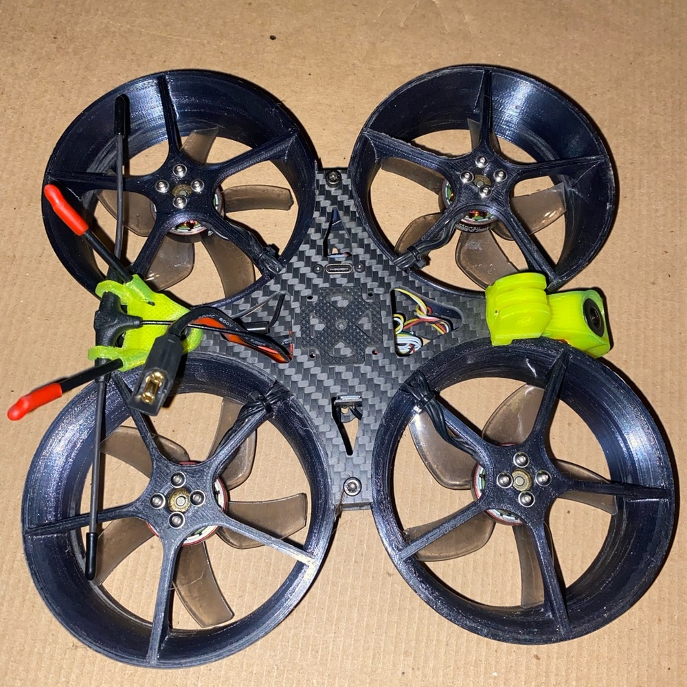 Carbon Fiber Drone Frame with Black Propellers
